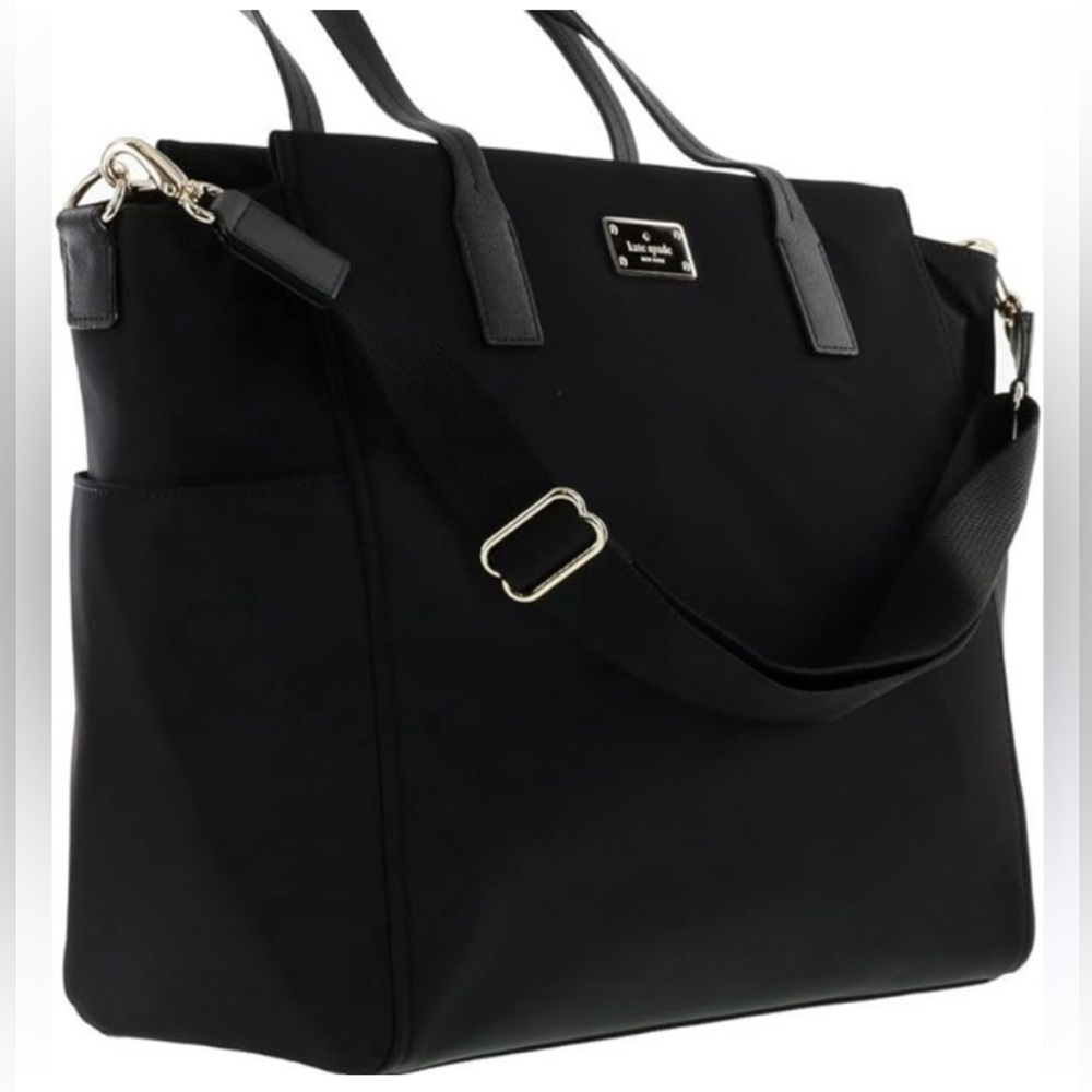 Kate Spade Jae Baby Bag - Black Diaper Bag with Changing Pad